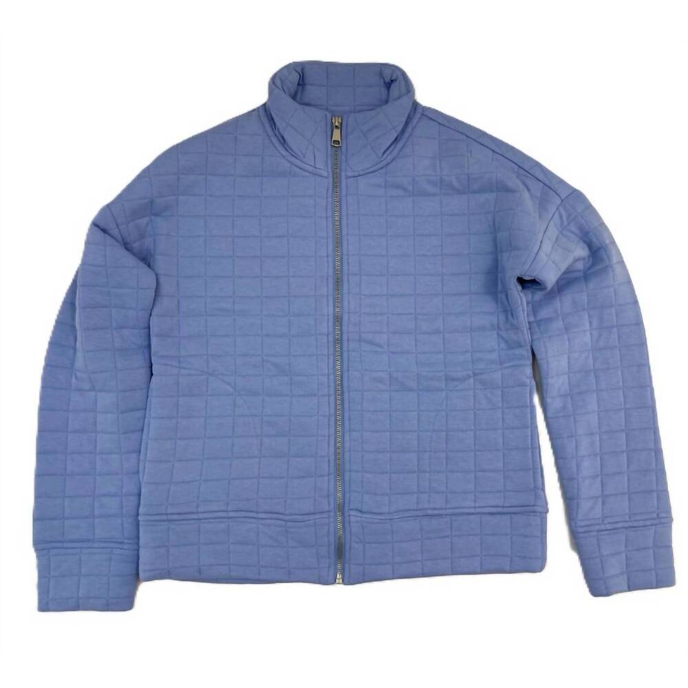NEW BEACHTIME women's quilted soft zip front jacket in blue